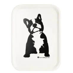 Buster serveringsbrett 27x20 cm hvit/svart