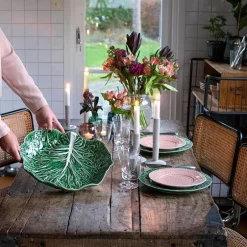 Cabbage salatskål kålblad 32,5 cm grønn