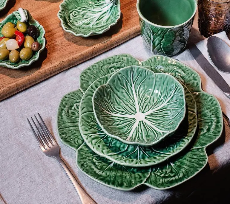 Cabbage skål kålblad 15 cm grønn