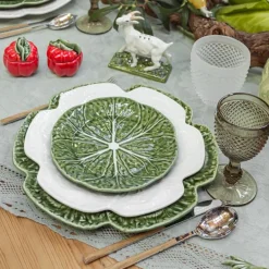 Cabbage tallerken kålblad 26,5 cm grønn