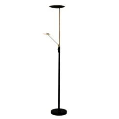 Cadiz uplight gulvlampe 186 cm svart/matt messing