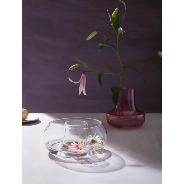 Cado vase H24 cm plomme