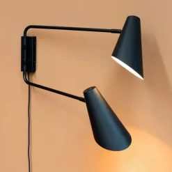 Cale vegglampe 46 cm svart