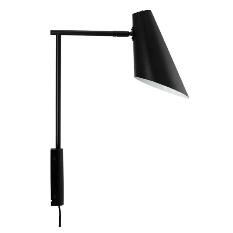 Cale vegglampe med vinkel 46 cm svart