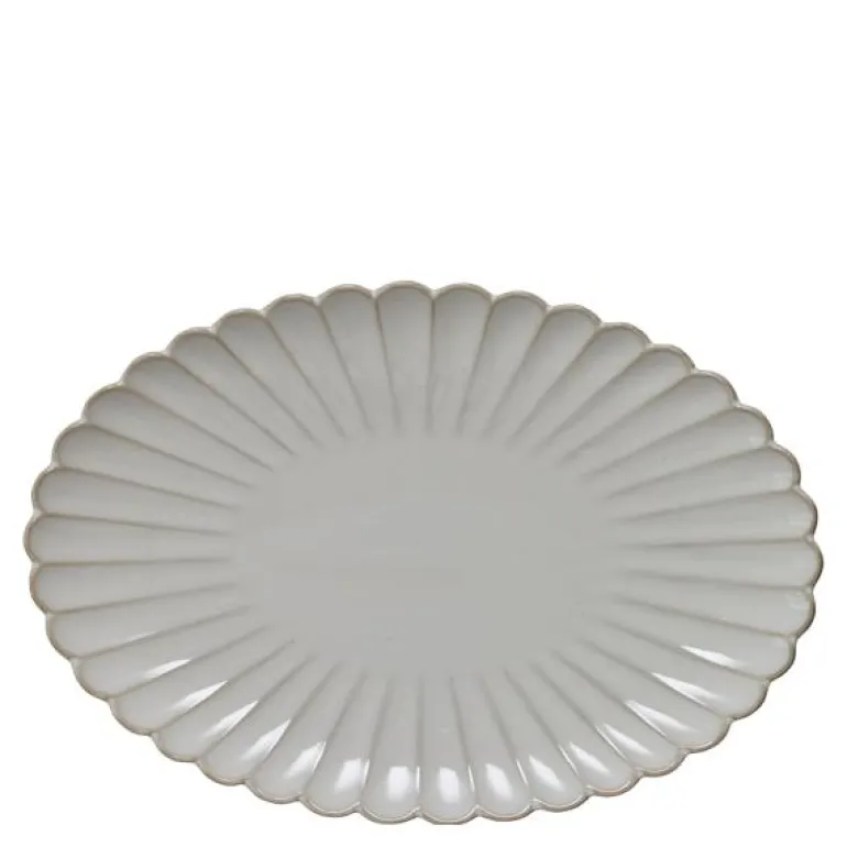 Camille serveringsfat 3x21 cm råhvit