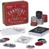 Campfire pokersett i etui rød