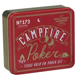 Campfire pokersett i etui rød