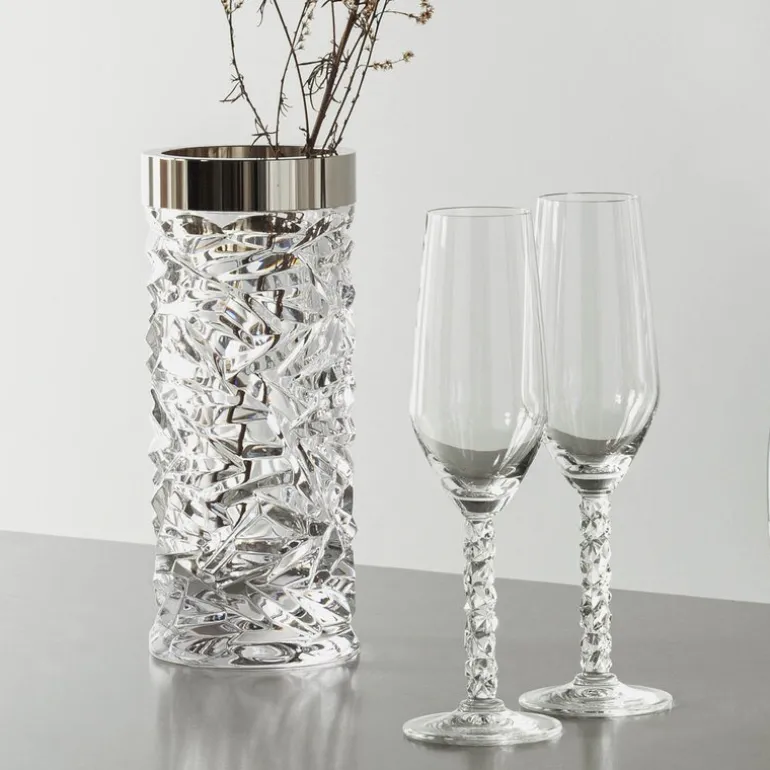 Carat vase sølvkant 24 cm