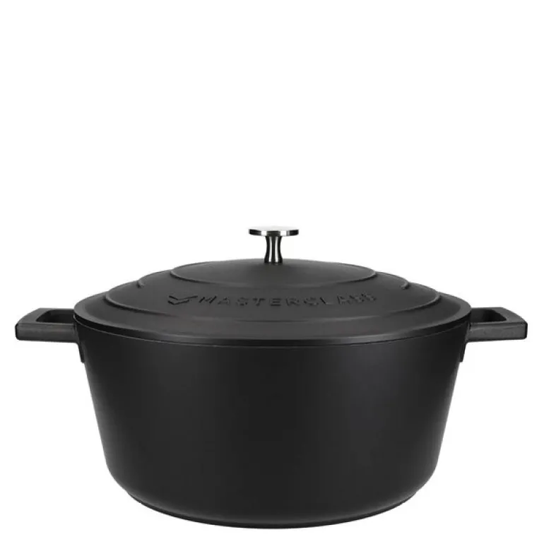 Cast Aluminium gryte 5L med selvøsende lokk svart