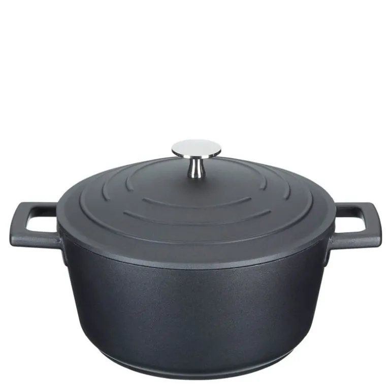 Cast Aluminium gryte 2,5L med selvøsende lokk svart