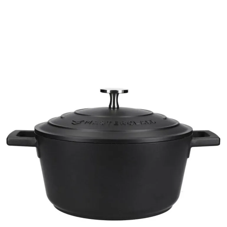 Cast Aluminium gryte 2,5L med selvøsende lokk svart