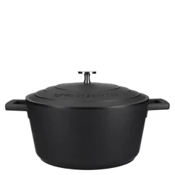 Cast Aluminium gryte 4L med selvøsende lokk svart