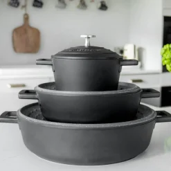 Cast Aluminium gryte 1,4L svart