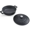 Cast Aluminium lav gryte 2,5L svart