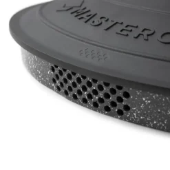 Cast Aluminium oval gryte med selvøsende lokk og sil 6L svart
