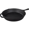 Cast iron støpejernspanne 30 cm 3,1L svart