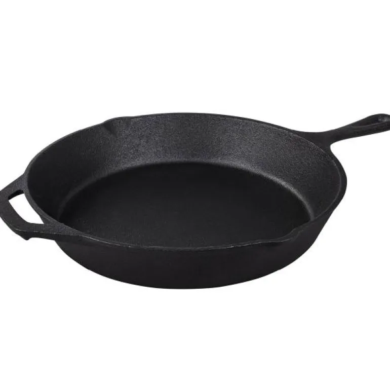 Cast iron støpejernspanne 30 cm 3,1L svart