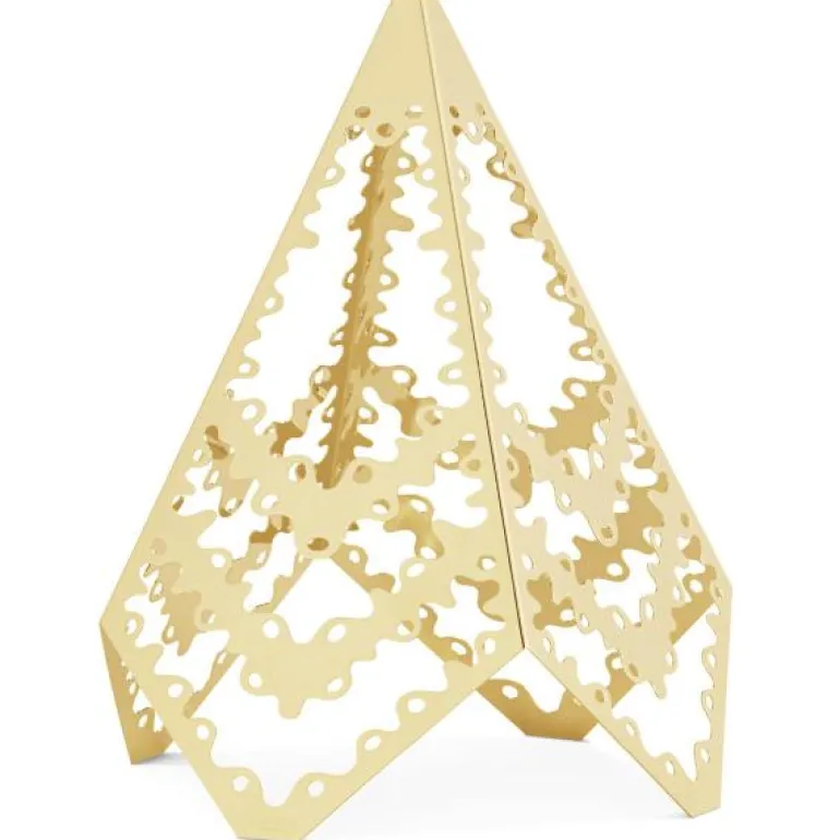 Cc2022 bordpynt juletre medium 16 cm gull
