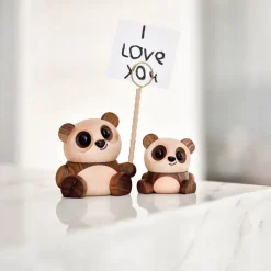 Chi Chi panda trefigur 8 cm valnøtt/lønn