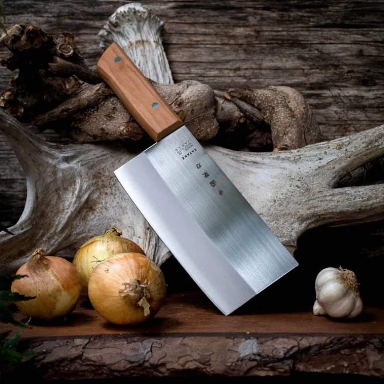 Chopper kniv trehåndtak