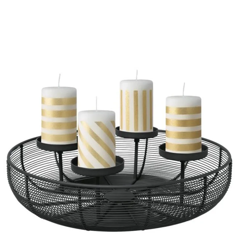 Christmas Chic adventstake 41x40 cm svart