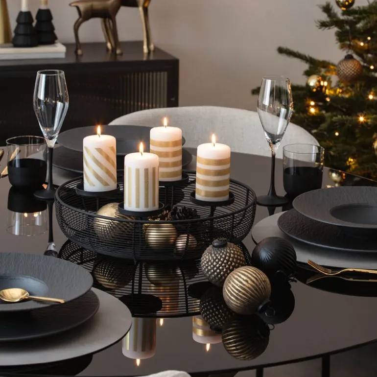 Christmas Chic julekuler i glass 3 stk