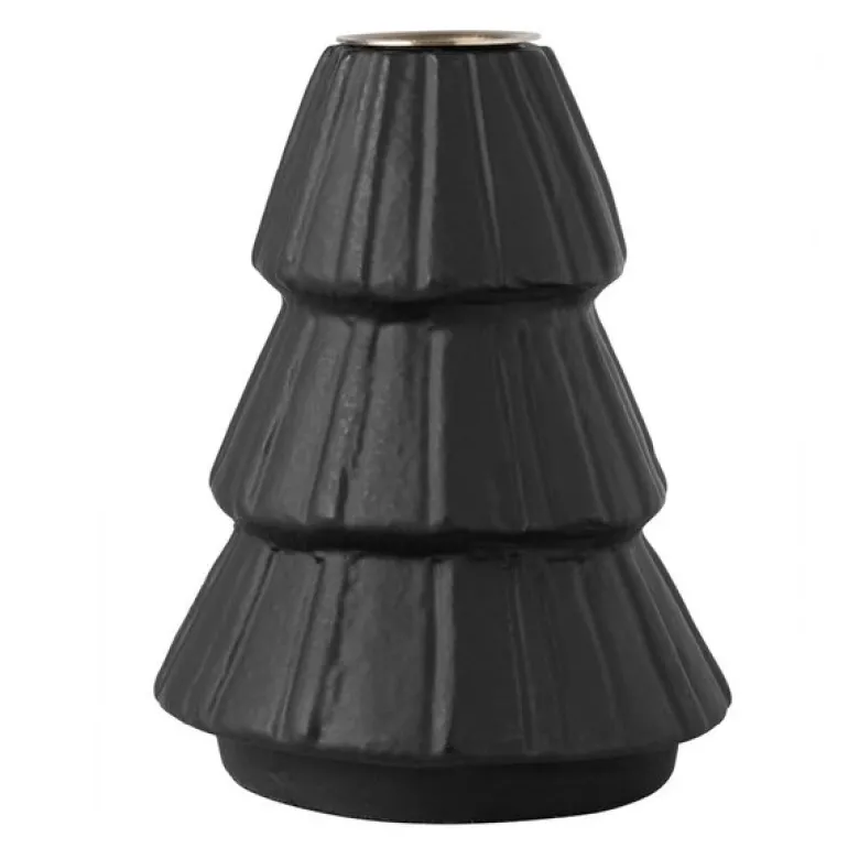 Christmas Chic lysestake tre 24,5 cm svart