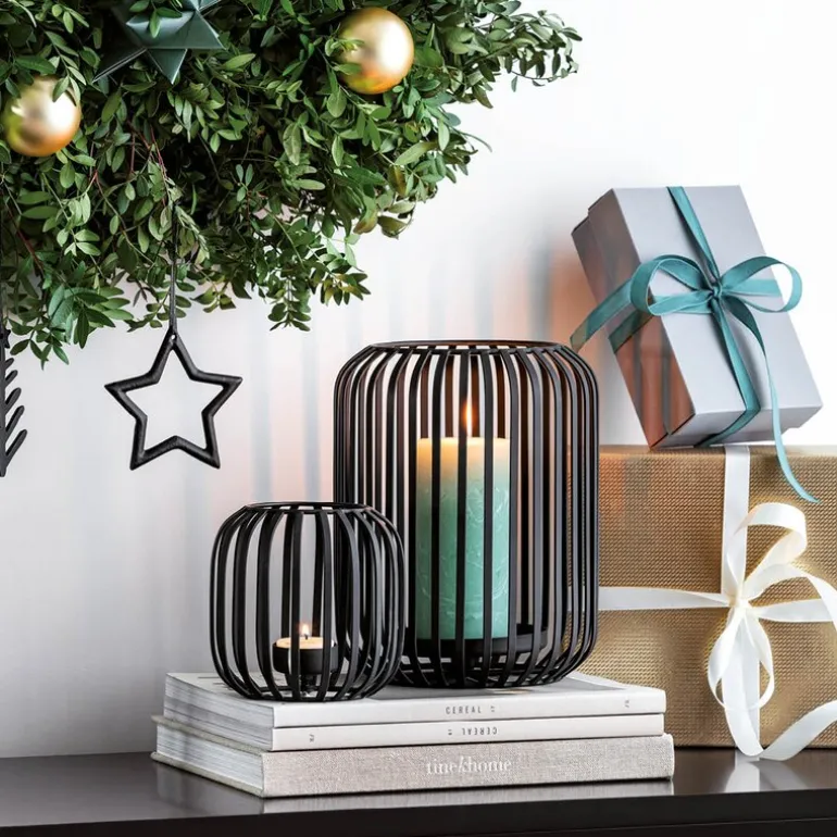 Christmas Chic lyslykt 22,5 cm jern/svart
