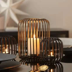 Christmas Chic lyslykt 22,5 cm jern/svart