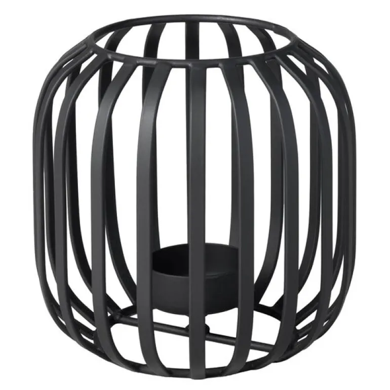 Christmas Chic lyslykt 12,5 cm svart