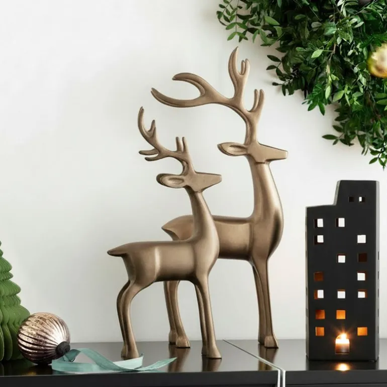 Christmas Chic rådyr 36 cm gull/gyllen