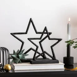 Christmas Chic stjerne 27x26x65 cm svart
