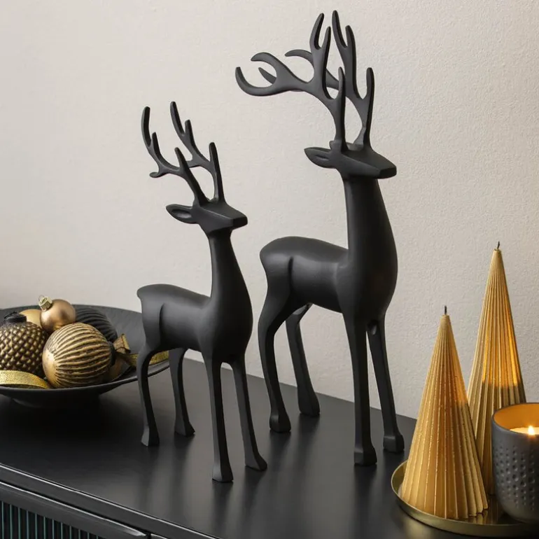 Christmas Chic Tre stearinlys 24 cm 3 stk hvit/gull