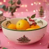Christmas Tree serveringsbolle 24,5 cm hvit/grønn/rød