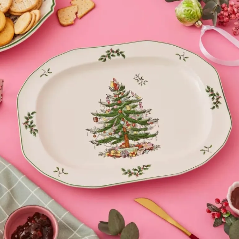 Christmas Tree serveringsfat ovalt 35 cm