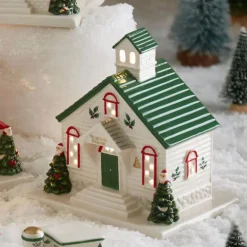 Christmas Tree skole LED lykt 14,5x13,7x11 cm