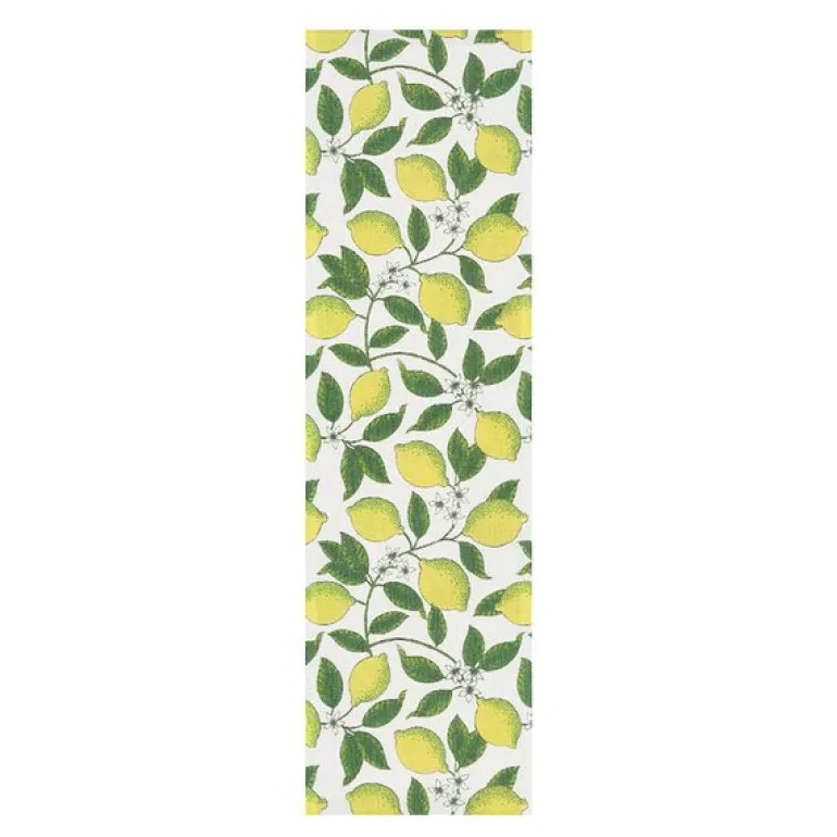 Citroner bordløper 35x120 cm gul