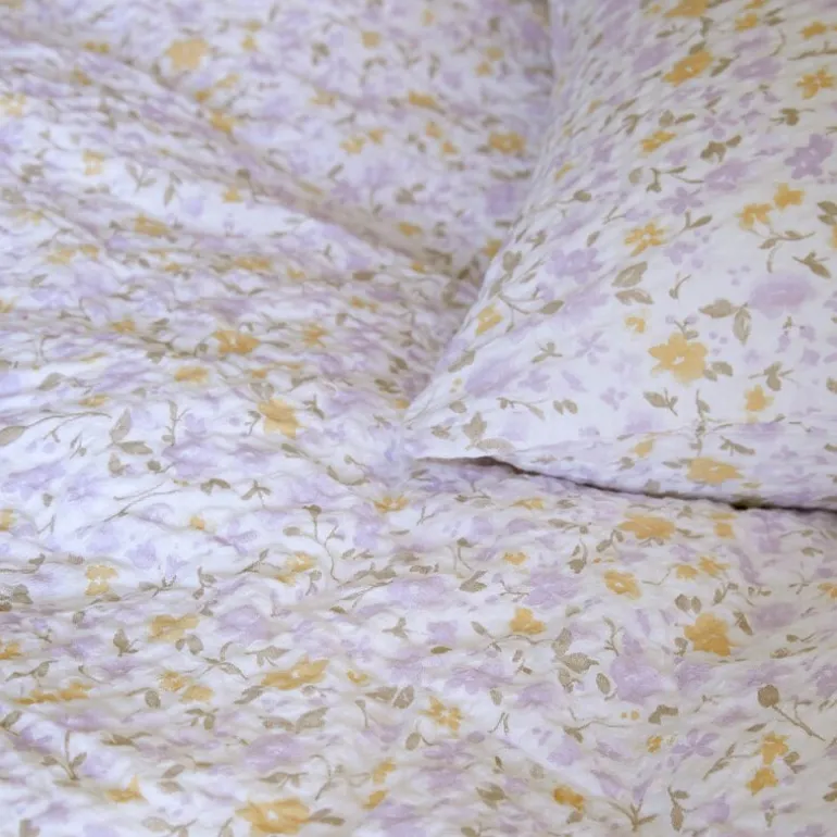 Clara krepp sengesett 140x200 cm lavendel