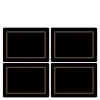 Classic bordbrikke 40x30 cm 4 stk svart