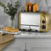 Classic brødrister 4 skiver messing