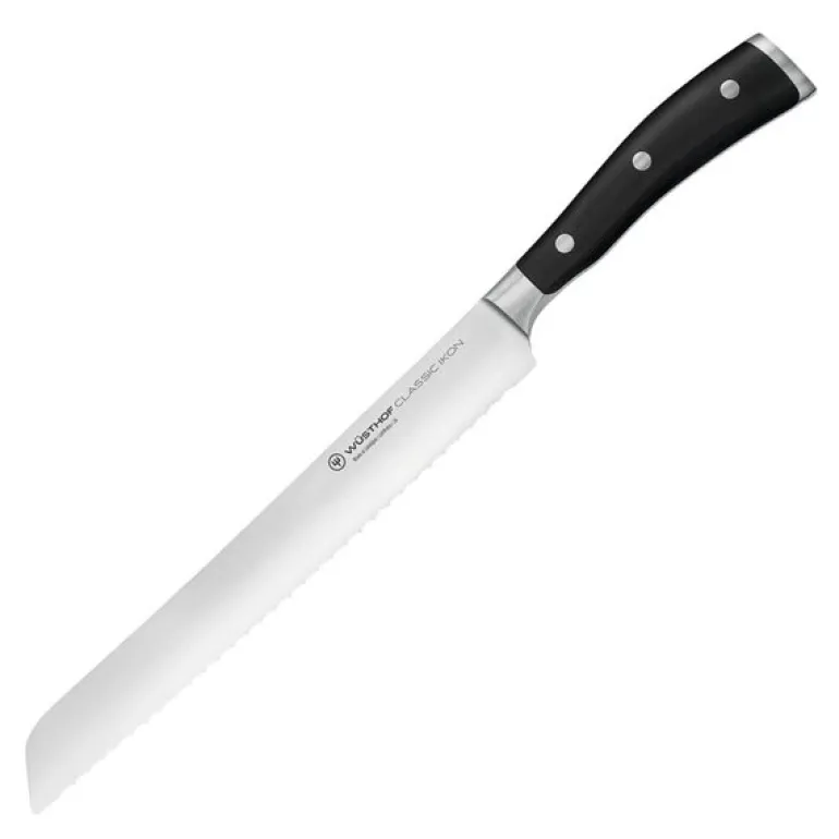 Classic Ikon brødkniv 23 cm dobbelttannet svart