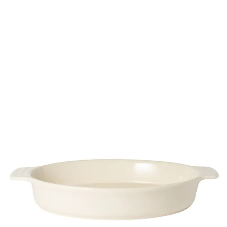 Classic ildfast form 37x25 cm oval hvit