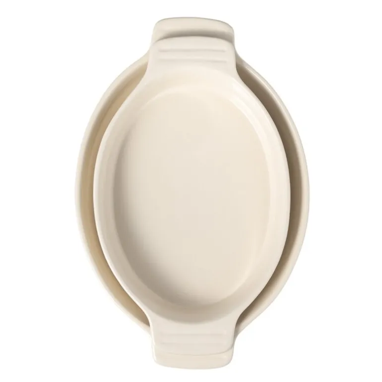 Classic ildfast form 37x25 cm oval hvit