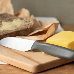 Classic smørkniv 21 cm stål/grå