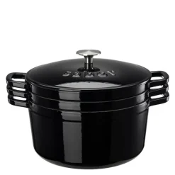 Classic støpejernsgrytesett 3 stk 1,6L + 3L + 4,9L svart