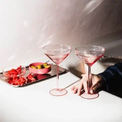 Claude cocktailglass 25 cl 2 stk rosa