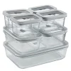 Clear Nest oppbevaringssett 7 deler 0,3L + 0,8L + 2L klar/lys grå