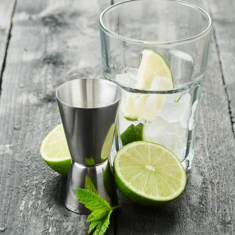 Cocktailmålebeger 8 cm stål