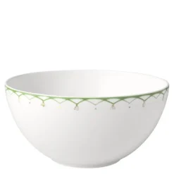 Colourful Spring salatskål 24 cm hvit/grønn
