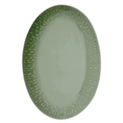 Confetti ovalt fat 36x25,5 cm olive